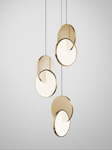 Eclipse Chandelier 3-Piece Gold