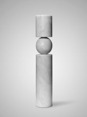 Fulcrum Candlestick White Marble