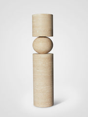 Fulcrum Candlestick Travertine